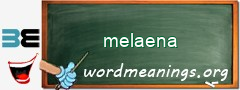 WordMeaning blackboard for melaena